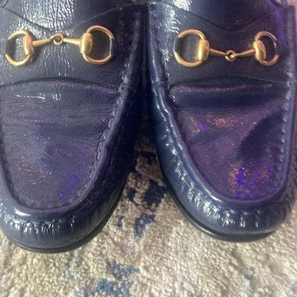 Gucci dress shoes blue 41 1/2 Loafers